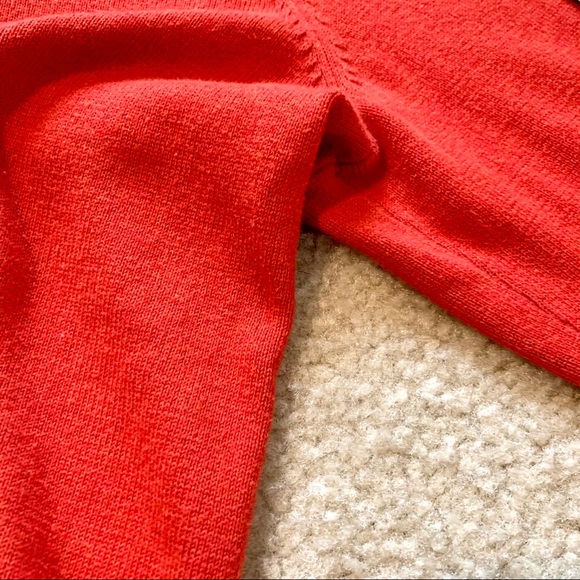 GAP Men’s Red/Orange Cotton V-Neck Sweater—SZ. Lg - Picture 12 of 13